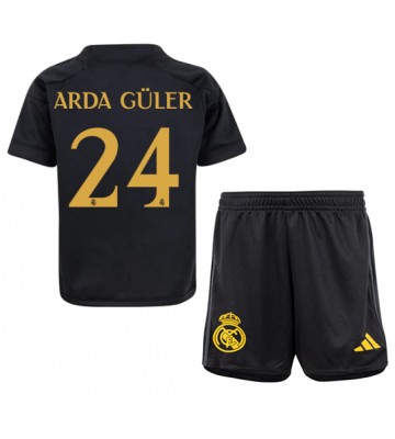 Real Madrid Arda Guler #24 Kolmas Pelipaita Lasten 2023-24 Lyhyet Hihat (+ Lyhyet housut)